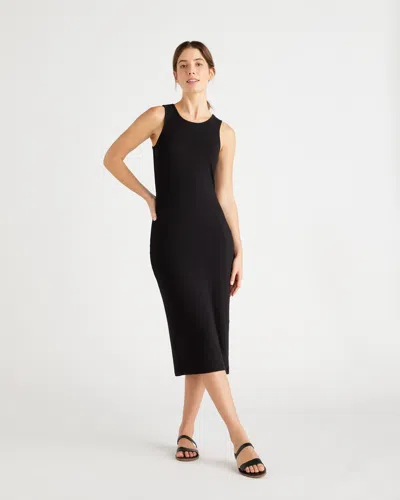 Quince Women's Rib Knit Dress In Black