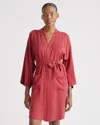 Quince Women's Robe In Crimson
