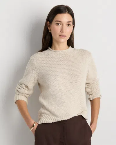 Quince Women's Roll Neck Sweater In Brown