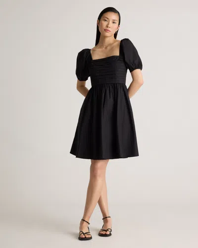 Quince Women's Ruched Mini Dress In Black