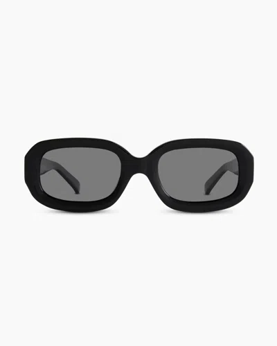 Quince Women's Santorini Polarized Acetate Sunglasses In Black With Grey Lens