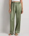 Quince Women's Satin Pajama Pants In Green