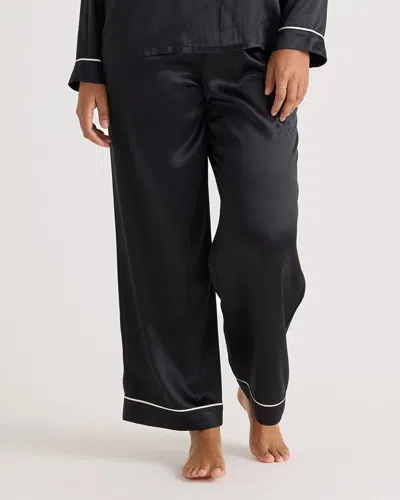 Quince Women's Satin Pajama Pants In Black