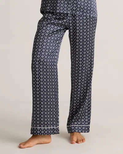 Quince Women's Satin Pajama Pants In Tiny Diamonds