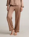Quince Women's Satin Pajama Pants In Toasted Almond