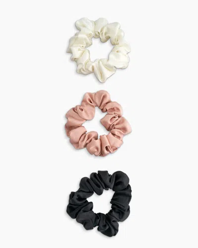 Quince Women's Scrunchies In Black/ivory/toasted Almond