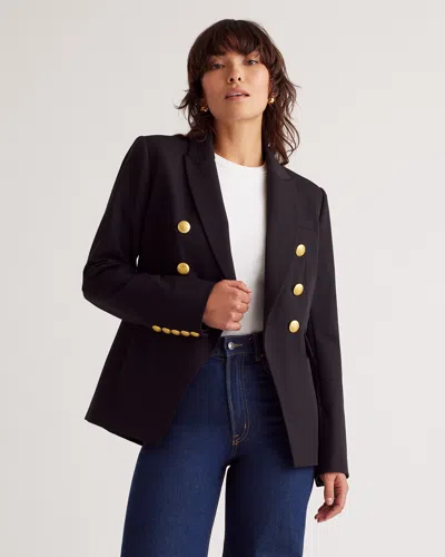 Quince Women's Scuba Captain's Convertible Blazer In Black