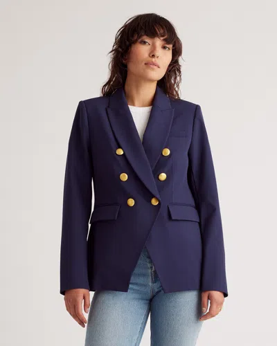 Quince Women's Scuba Captain's Convertible Blazer In Navy