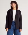 Quince Women's Scuba Single Breasted Convertible Blazer In Black