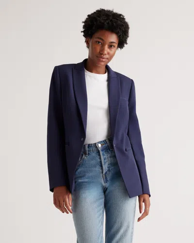 Quince Women's Scuba Single Breasted Convertible Blazer In Navy