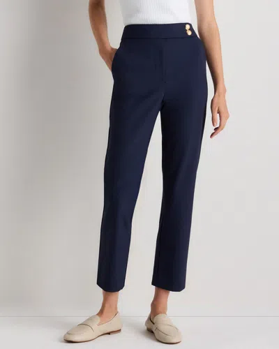 Quince Women's Scuba Slim Ankle Pants In Blue