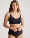 Quince Women's Seamless Maternity & Nursing Bra In Black