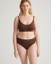 Quince Women's Seamless Maternity & Nursing Bra In Cocoa