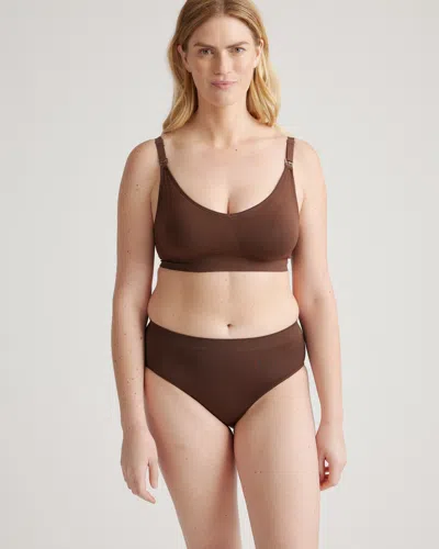 Quince Women's Seamless Maternity & Nursing Bra In Cocoa