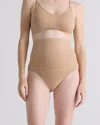 Quince Women's Seamless Over The Belly Support Brief In Sand