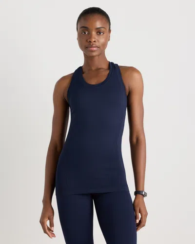 Quince Women's Seamless Racerback Tank Top In Blue