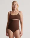 Quince Women's Seamless Support Waist Trainer In Cocoa