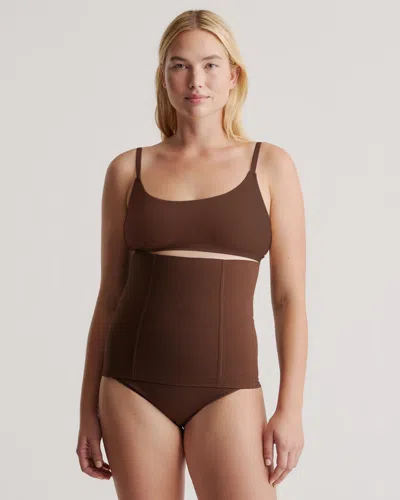 Quince Women's Seamless Support Waist Trainer In Cocoa