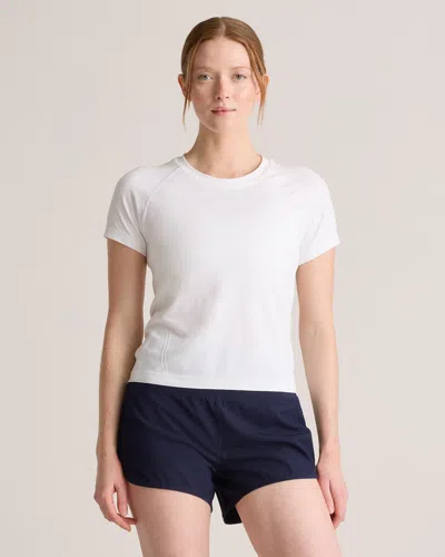 Quince Women's Seamless Waist-length T-shirt In White