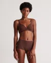 Quince Women's Second Skin Crossover Bralette In Cocoa