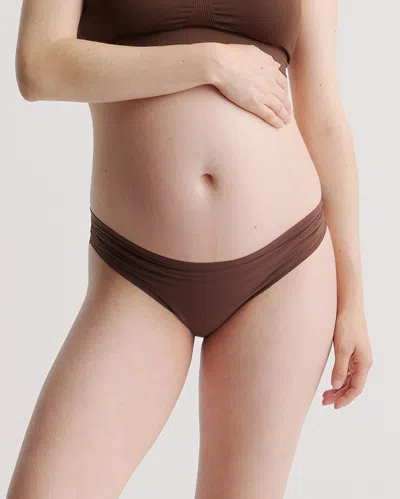 Quince Women's Second Skin Maternity & Postpartum Thong In Cocoa