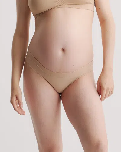 Quince Women's Second Skin Maternity & Postpartum Thong In Sand
