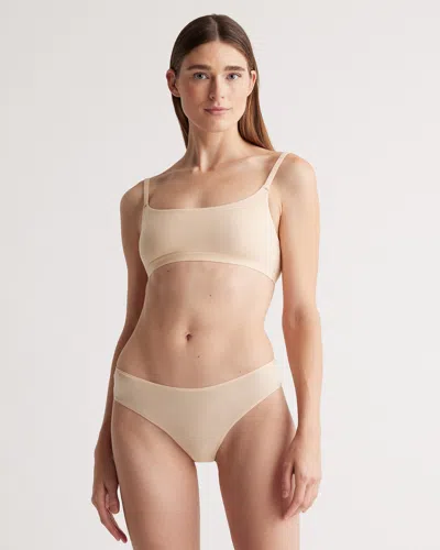 Quince Women's Second Skin Scoop Neck Bralette In Beige