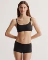 Quince Women's Second Skin Scoop Neck Bralette In Black