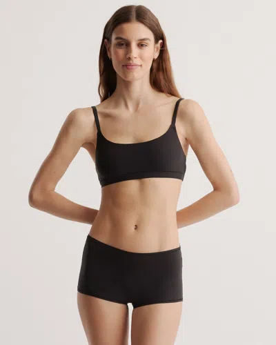 Quince Women's Second Skin Scoop Neck Bralette In Black