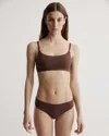 Quince Women's Second Skin Scoop Neck Bralette In Cocoa