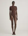 Quince Women's Second Skin T-shirt Bodysuit In Cocoa