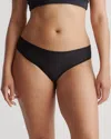 Quince Women's Second Skin Thong In Black