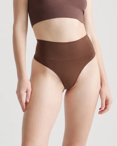Quince Women's Shaping High-waisted Thong In Cocoa