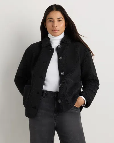 Quince Women's Sherpa Barn Jacket In Black