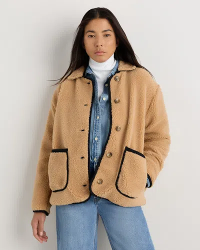 Quince Women's Sherpa Barn Jacket In Brown