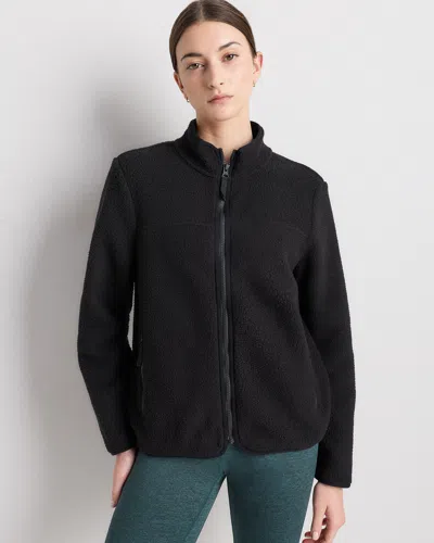 Quince Women's Sherpa Full-zip Jacket In Black