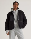 Quince Women's Sherpa Snap Front Jacket In Black