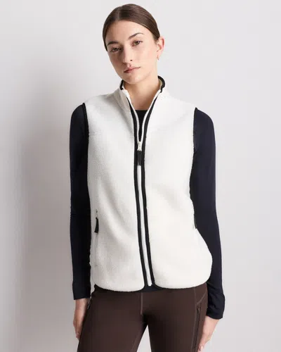 Quince Women's Sherpa Zip Front Vest In Multi