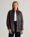 Quince Women's Shirt Jacket In Brown