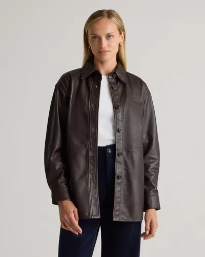 Quince Women's Shirt Jacket In Brown