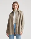 Quince Women's Shirt Jacket In Mushroom
