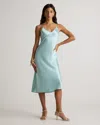Quince Women's Slip Dress In Aqua Pearl
