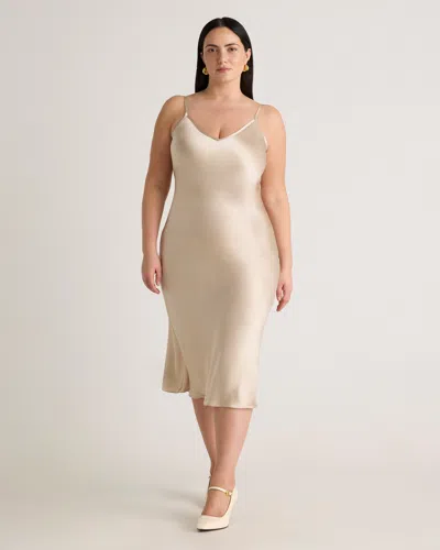 Quince Women's Slip Dress In Champagne