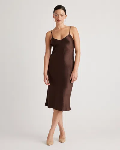 Quince Women's Slip Dress In Hot Fudge