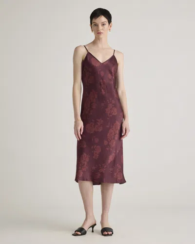 Quince Women's Slip Dress In Ruby Noir