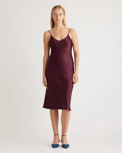 Quince Women's Slip Dress In Wine Tasting Red