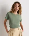 Quince Women's Slub Crewneck T-shirt In Green