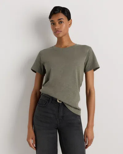 Quince Women's Slub Crewneck T-shirt In Green