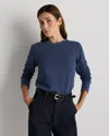 Quince Women's Slub Long Sleeve T-shirt In Blue