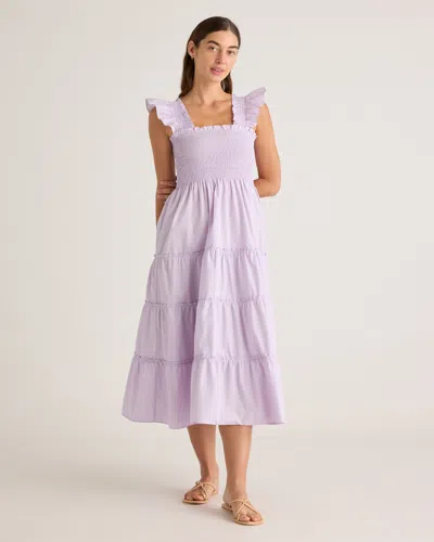 Quince Women's Smocked Midi Dress In Pastel Lilac